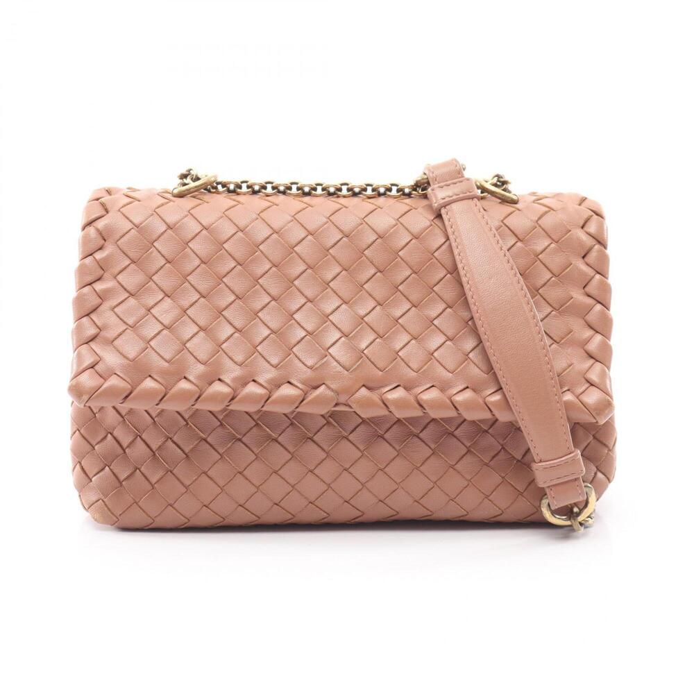 Bottega Veneta Olympia Intrecciato Shoulder Bag/Handbag, Leather, Women's, Pink